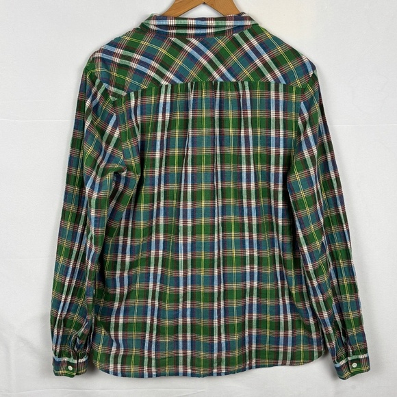 J Crew Women Long Sleeve Button Front Cotton Shirt Sz 14 Preppy Classic Office - Picture 3 of 9